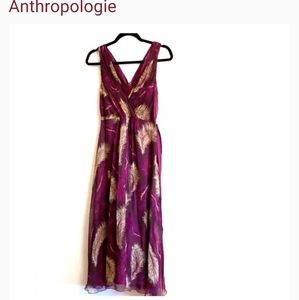 Anthropologie Saja silk dress